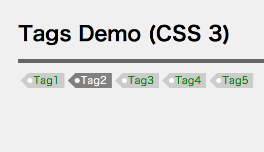 CSS 3 tag demo